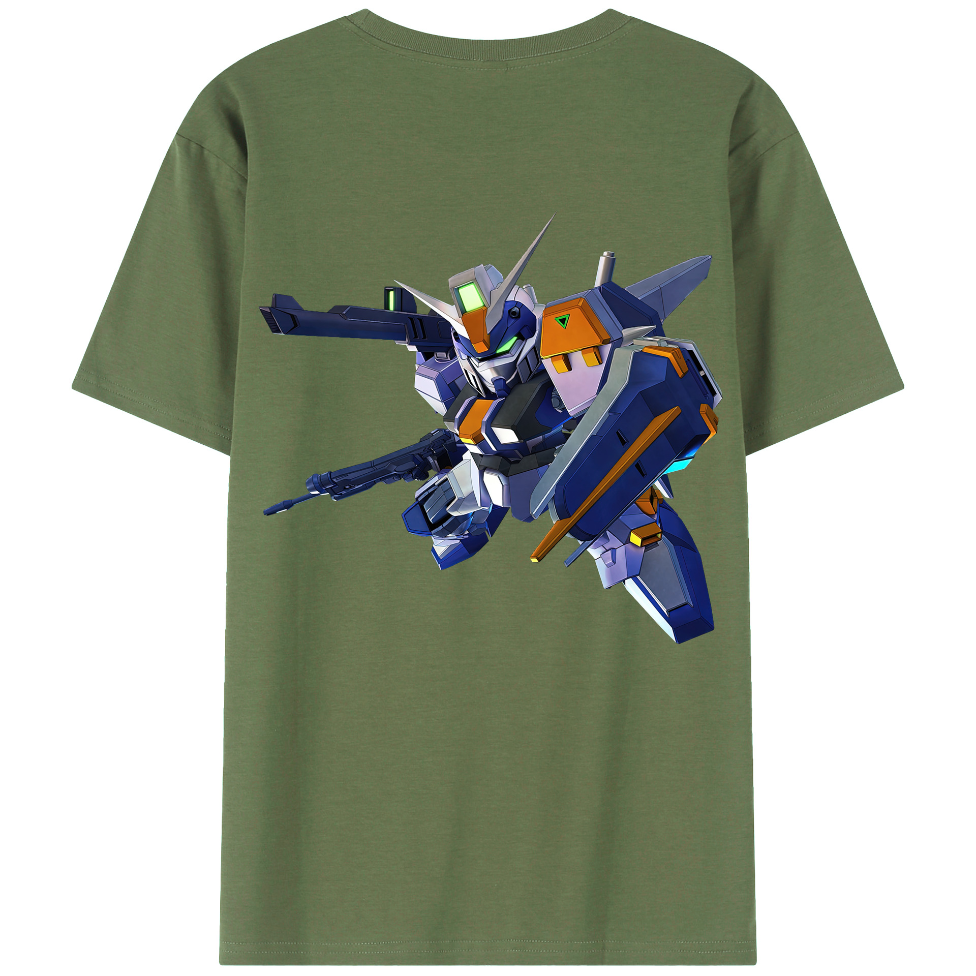 （画像用） 機動戦士ガンダム Mobile Suit Gundam 綿100％ メンズ半袖Tシャツ（バックプリント） 通気性